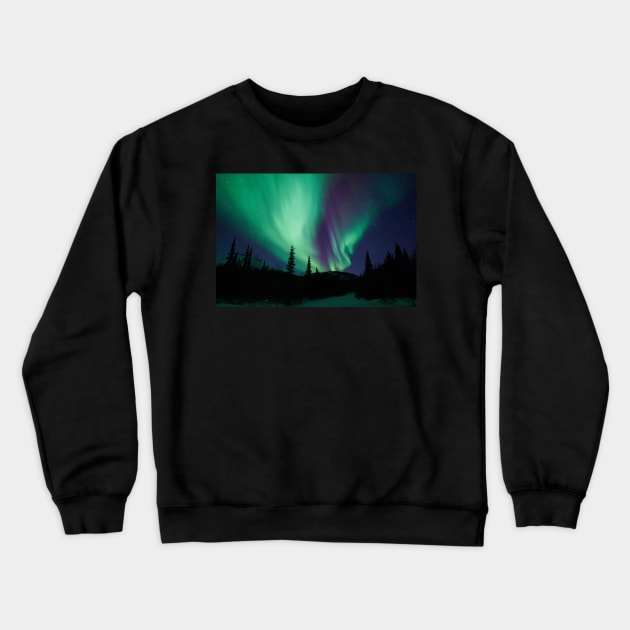 Alaskan Northern Lights Crewneck Sweatshirt by ACGraphics